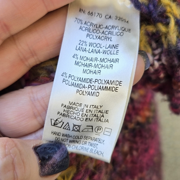 Anthropologie Moth Wool Blend Pink Yellow Knit Sweater - Picture 11 of 11